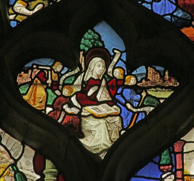 Window depicting Mary Cleophas and her Four Children by French School